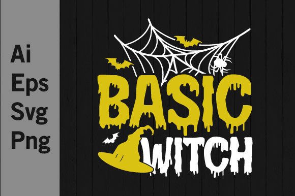 Basic Witch Halloween Day Gift Graphic