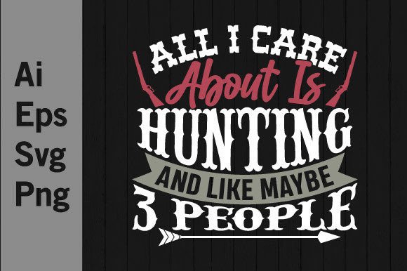 Hunting and Like Maybe 3 People Graphic: A Design Asset with Character