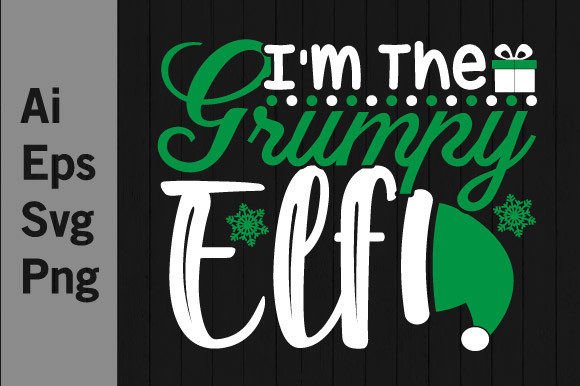 Meet the Grumpy Elf: A Christmas Graphic with Attitude