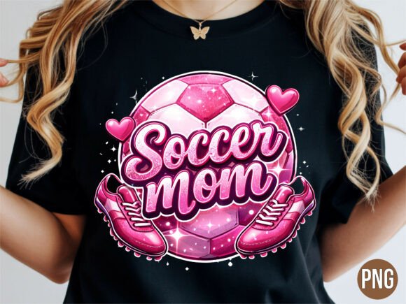 Pink Soccer Mom Glitter Sports Graphic: A Designer's Deep Dive