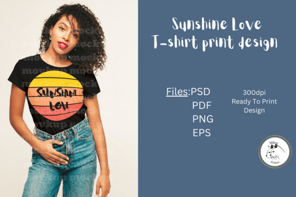 Sunshine Love: A Bold Graphic for Modern Apparel